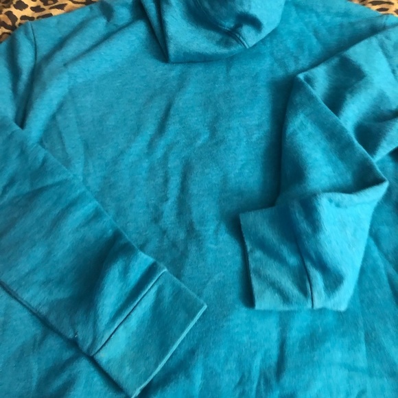 Only Human oversized small blue BE KIND hooded sweatshirt kangaroo pocket - Picture 8 of 11